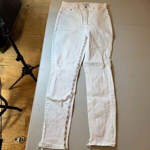 Lucky Brand High Rise White Bridgette Skinny Jeans